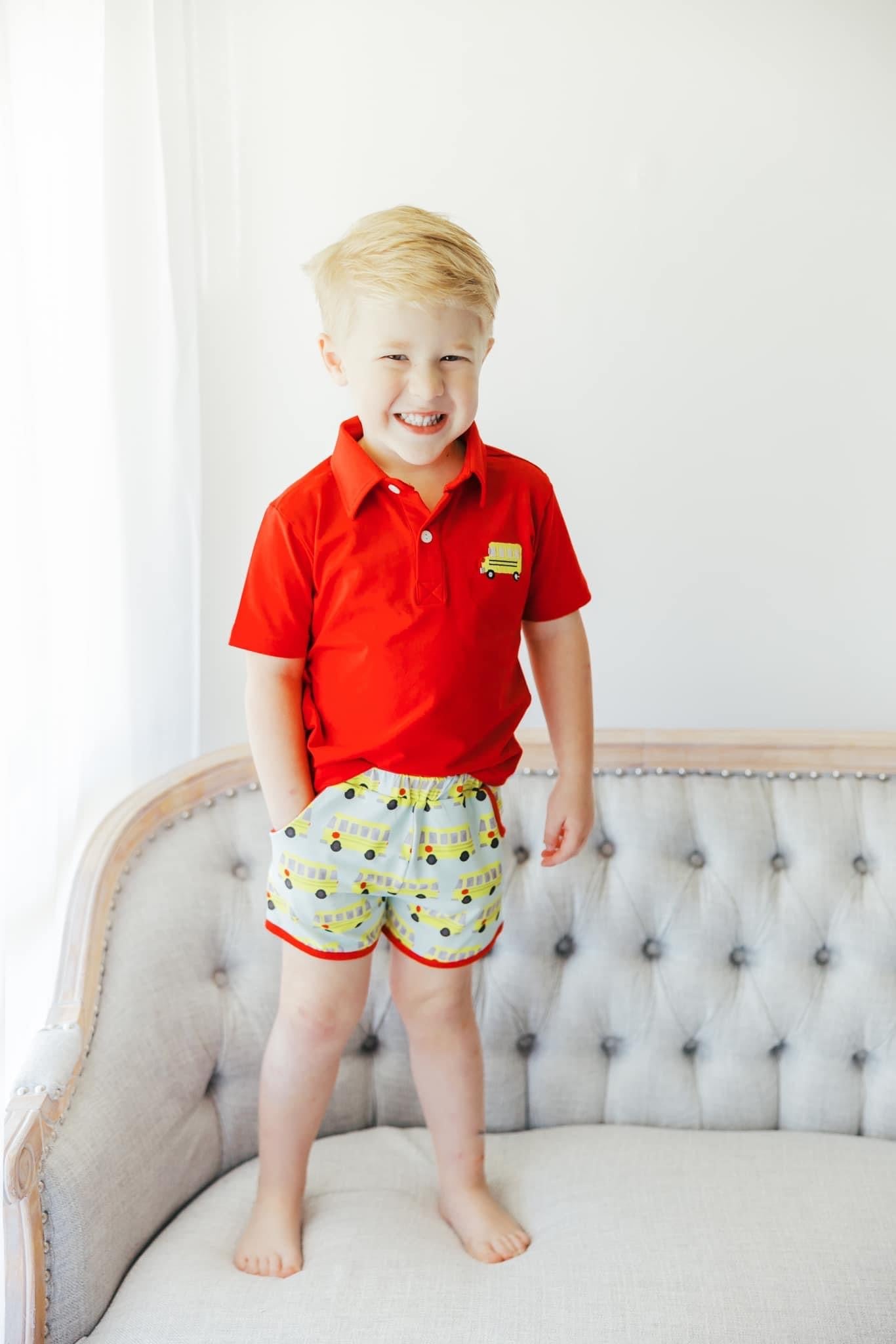 Bus Fabric Boy Short Set