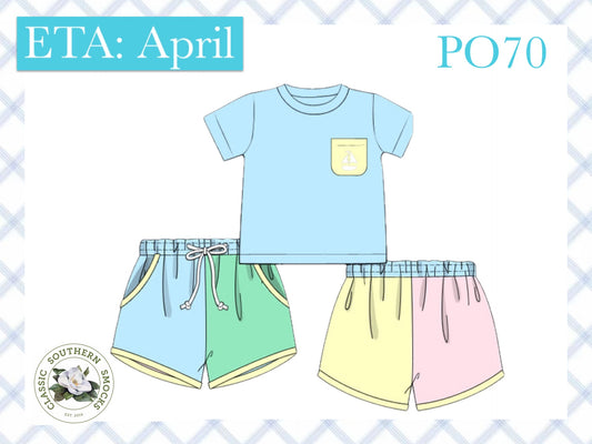 PO70 Colorblock Short Set