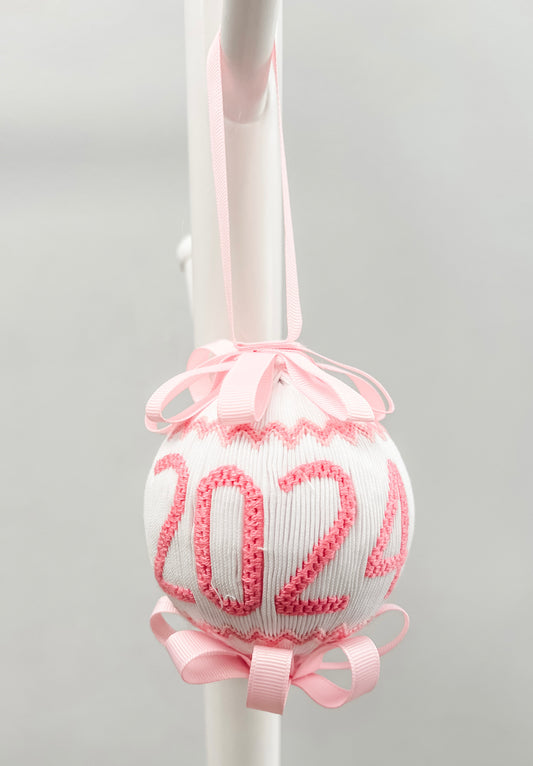 Pink Smocked 2024 Ornament