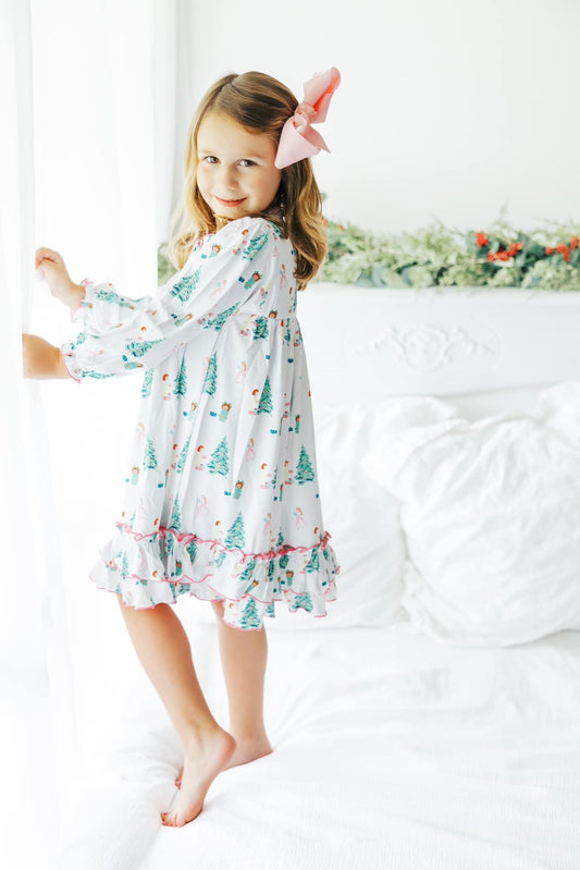 Christmas Morning Girl Classic Cozy Gown