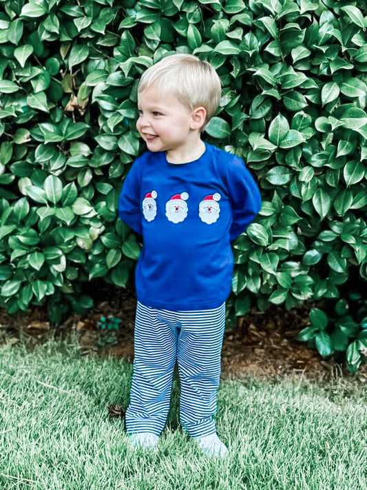 French Knot Santa Boy Pant Set