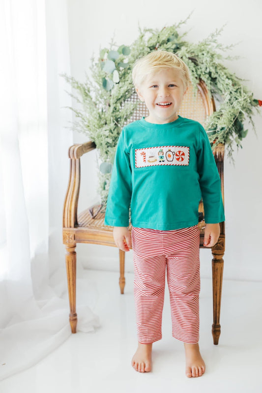 Smocked Elf Boy Pant Set