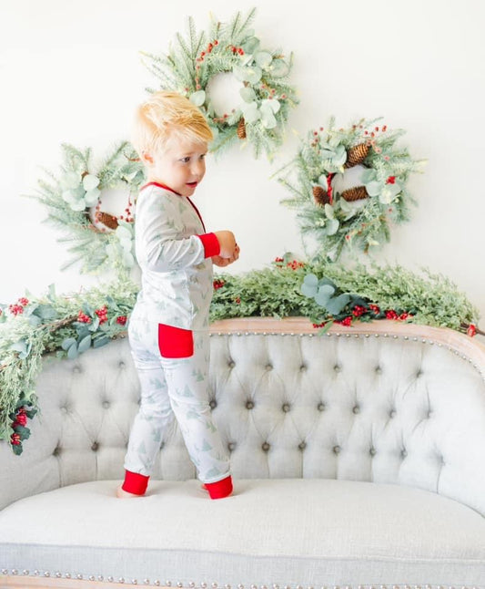 Christmas Toile Boy Two Piece Classic Cozy