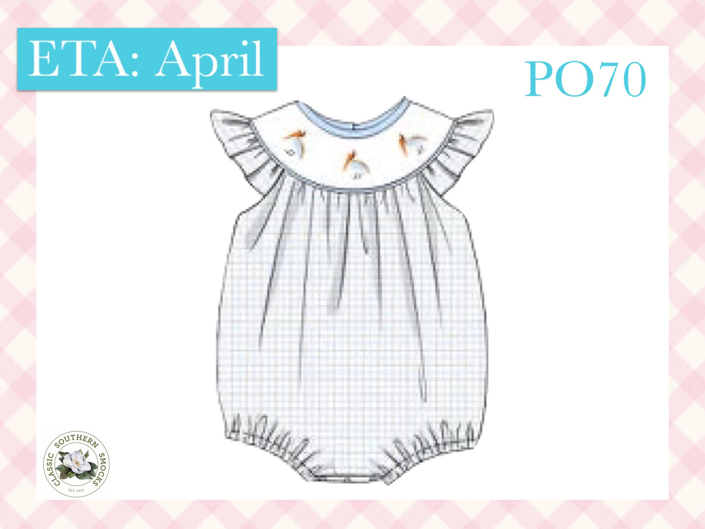 PO70 Pelican Smocked Girl Bubble