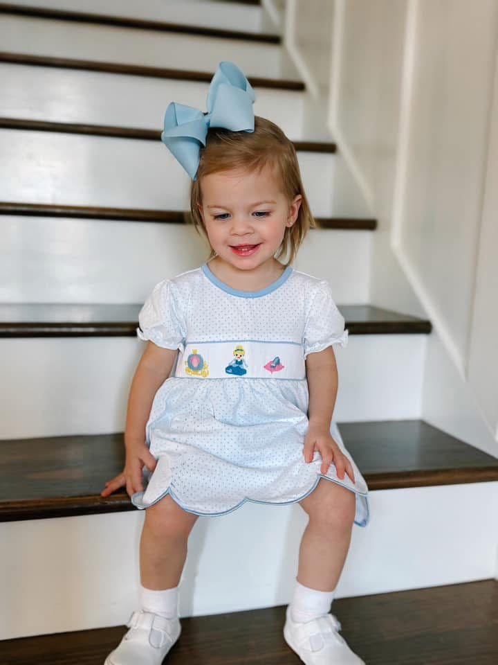 Glass Slipper Smocked Skirted Bubble