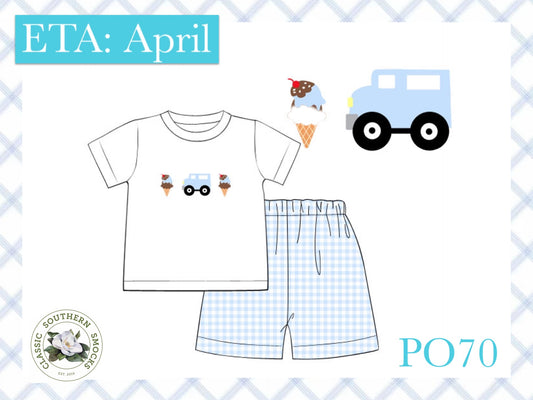 PO70 Ice Cream Boy Short Set