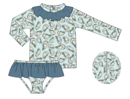 Coastal Oyster Two Piece Rashguard Set