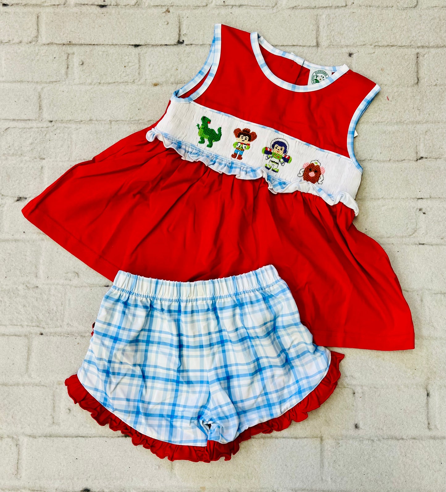 Toy Friend Girl Smocked Short Set