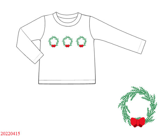 Embroidered Wreath Shirt